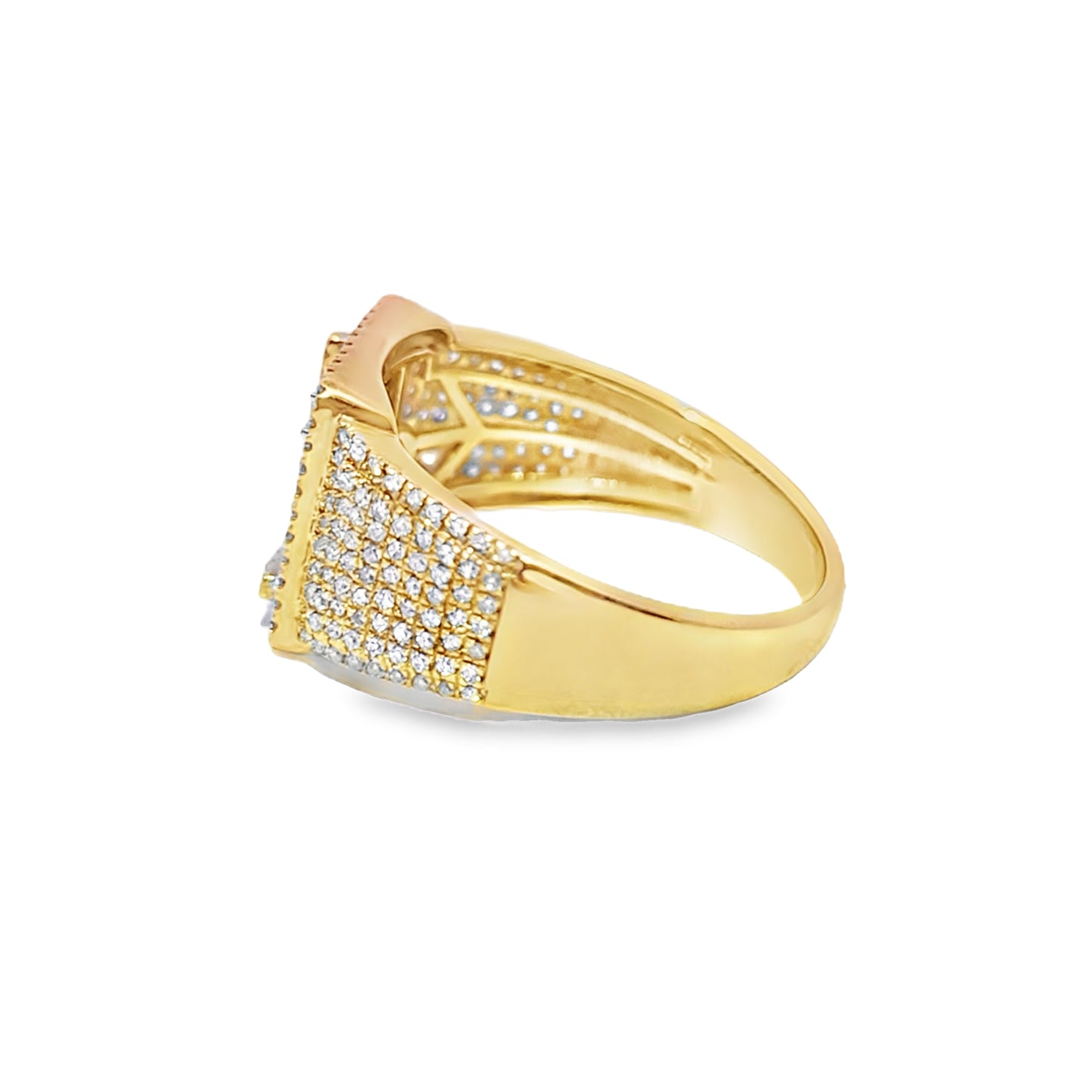 "L" Initial Ring Diamond 0.86 ctw 10K Yellow Gold