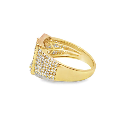 "L" Initial Ring Diamond 0.86 ctw 10K Yellow Gold