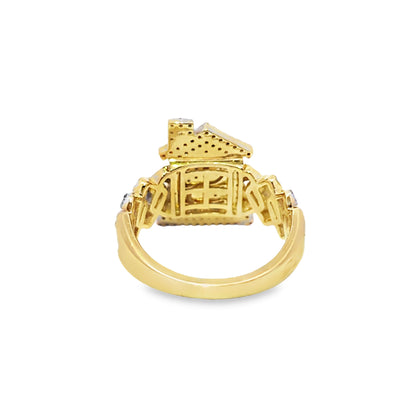 Money House Ring Diamond 0.63 ctw 10K Yellow Gold