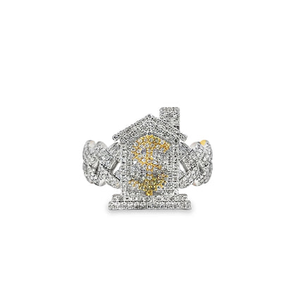 Money House Ring Diamond 0.63 ctw 10K Yellow Gold