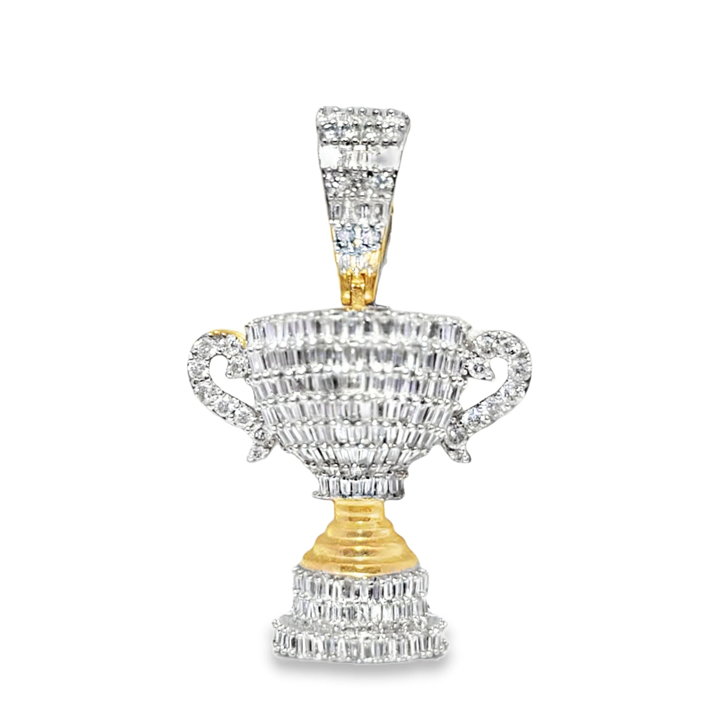 10k Yellow Gold Diamond Champion Cup Pendant 1.62 ctw