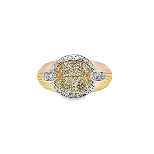 Round Cut Ring 0.35 ctw Diamond 10K Yellow Gold