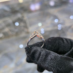 10K White Gold Natural Diamond V-Shaped Band Ring – 0.60 CTW