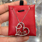 10K White Gold Natural Diamond Love Pendant Necklace Upgrade – 0.30 CTW