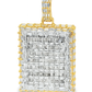10K Yellow Gold Diamond Square Cut Pendant 5.00 ctw | Iced Out Baguette Pendant for Men – Jewelry Palace