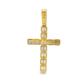 10K Yellow Gold Diamond Cross Pendant with Baguette Cut Diamonds 2.53 ctw
