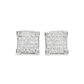 10K Yellow & White Gold Diamond Square Stud Earrings 0.25 CTW | Jewelry Palace