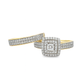 10K Yellow Gold Diamond Engagement Ring & Wedding Band Set 0.84 CTW
