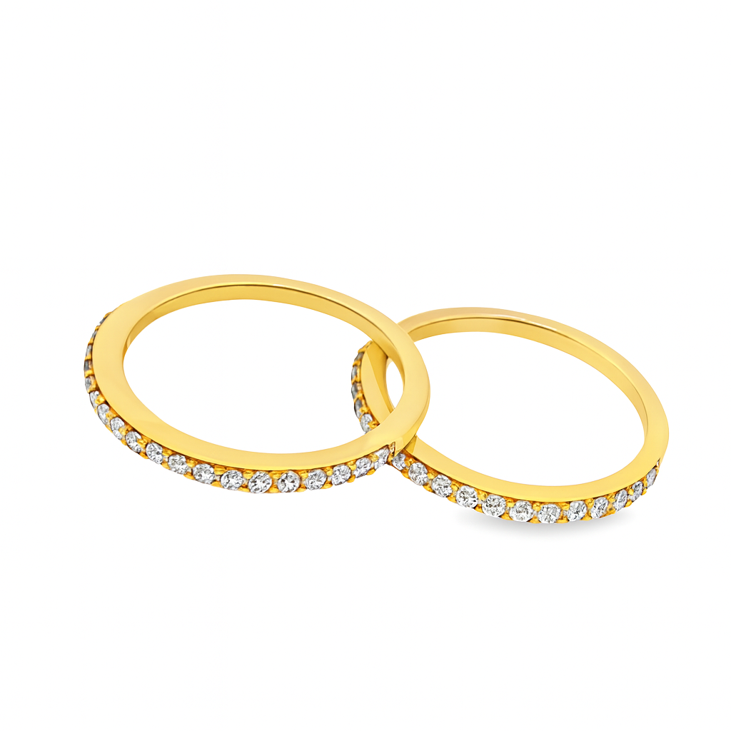 10K Yellow Gold Pear Cut Diamond 3-Piece Bridal Ring Set 2.0 CTW