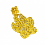 10K Yellow Gold Diamond Lion Paw Pendant 6.50 ctw | Iced Out Animal Pendant for Men – Jewelry Palace