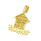 10K Yellow Gold Diamond Trap House Pendant 0.49 ctw | Iced Out Hip Hop Pendant for Men – Jewelry Palace