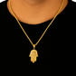 10K Yellow Gold Hamsa Hand Pendant Necklace Set – Symbol of Protection & Luck | Jewelry Palace