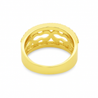 10K Yellow Gold Diamond Link Band Ring 0.99 ctw – Elegant Chain-Inspired Design | Jewelry Palace Lithonia, GA