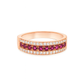14K Rose Gold Ruby & Diamond Band 0.25 ctw