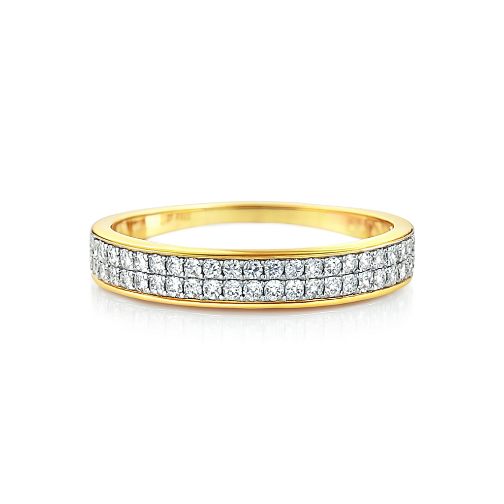 10K Yellow Gold Diamond Engagement Ring & Wedding Band Set 0.84 CTW