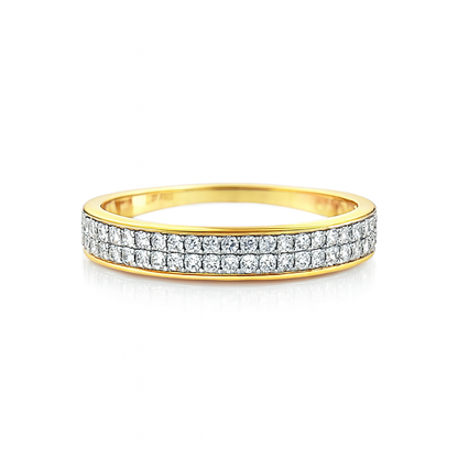 10K Yellow Gold Diamond Engagement Ring & Wedding Band Set 0.84 CTW