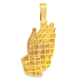 10K Yellow Gold Diamond Praying Hands Pendant 5.50 ctw | Iced-Out Faith Charm