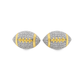 10K Yellow Gold Diamond Football Stud Earrings – 1/3 CTW | Jewelry Palace
