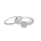 14K White Gold Round Cut Diamond Wedding Ring Set 0.33 ctw | Elegant Bridal Jewelry – Jewelry Palace Lithonia GA