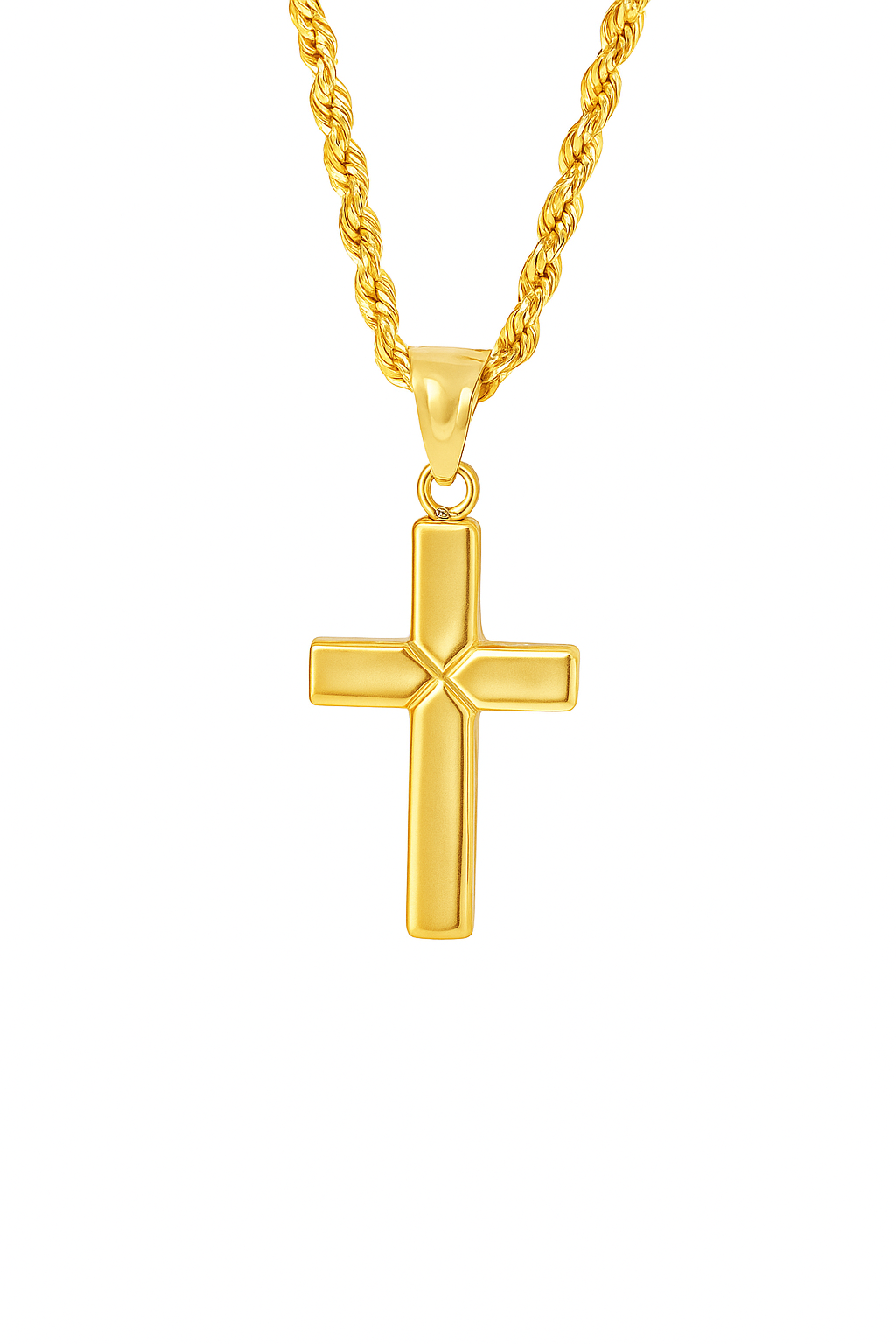 14K yellow gold crucifix pendant by Jewelry Palace