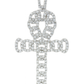 14K Yellow Gold Diamond Ankh Pendant 0.87 ctw | Round Brilliant Design