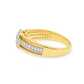 10K Yellow Gold Diamond Halo Engagement Ring Set w/ Band 0.42 CTW Bridal