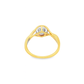 10K Yellow Gold Round Brilliant Diamond Ring 0.13 ctw