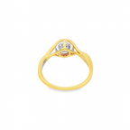 10K Yellow Gold Round Brilliant Diamond Ring 0.13 ctw