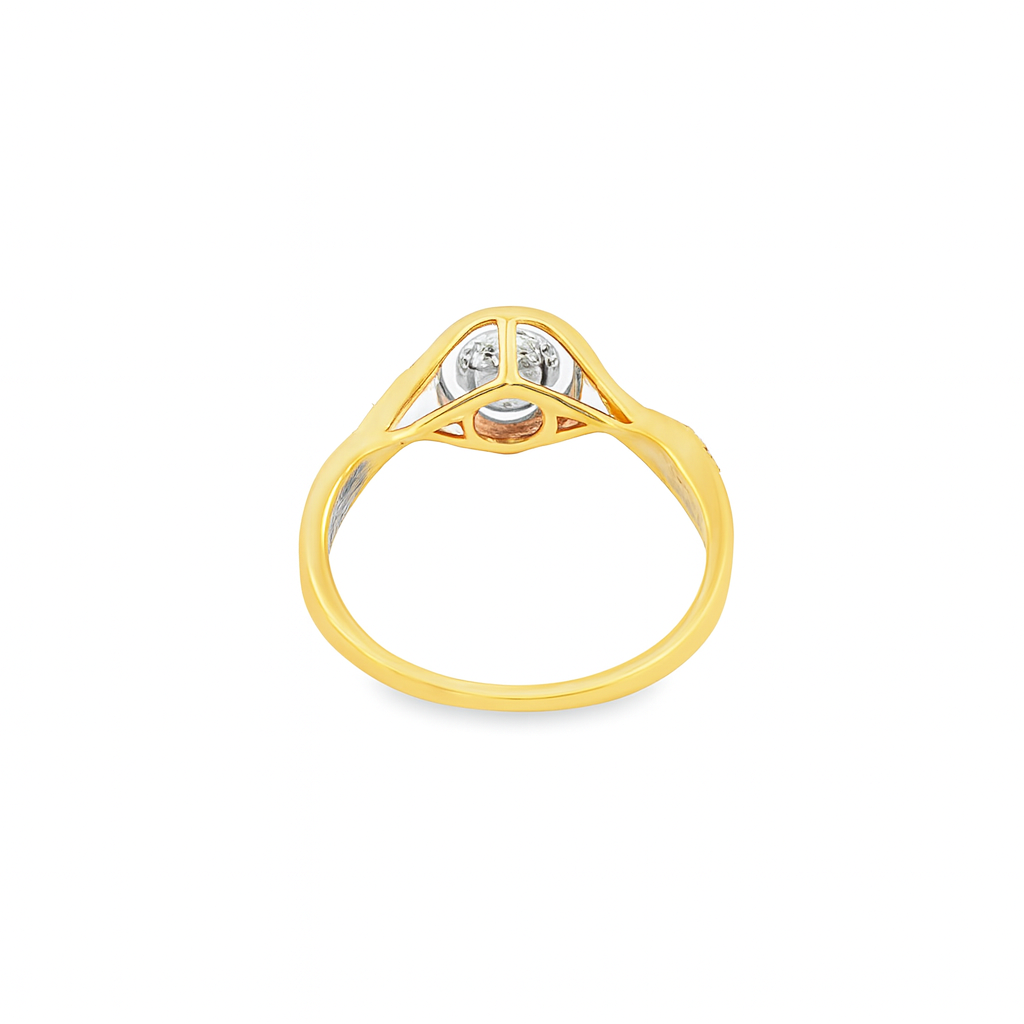 10K Yellow Gold Round Brilliant Diamond Ring 0.13 ctw