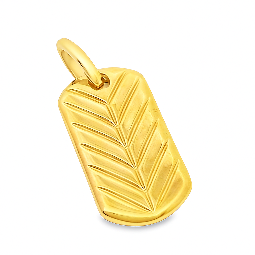 10K Yellow Gold Diamond Dog Tag Pendant 2.00 ctw – Luxury Iced-Out Tag Necklace | Jewelry Palace Lithonia, GA