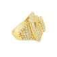 14K Yellow Gold Diamond Cushion Cluster Ring 5.10 ctw – Luxury Men’s Statement Ring | Jewelry Palace Lithonia, GA
