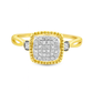 10K Yellow Gold Classic Round Cut Diamond Engagement Ring 0.12 ctw