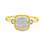 10K Yellow Gold Classic Round Cut Diamond Engagement Ring 0.12 ctw