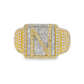 10K Yellow Gold Diamond Initial “N” Ring 0.86 CTW | Custom Letter Ring | Jewelry Palace