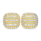 10K Yellow Gold Baguette & Round Diamond Stud Earrings 0.50 ctw | Jewelry Palace