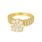 10K Yellow Gold Diamond Cluster Ring 3.54 ctw | Round Cut Statement Ring – Jewelry Palace Lithonia GA