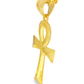 10K Yellow Gold Ankh Cross Pendant Necklace Set – Egyptian Symbol of Life | Jewelry Palace