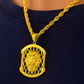 10K Yellow Gold Lion Head Pendant Necklace Set – Symbol of Strength & Power | Jewelry Palace