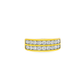 10K Yellow Gold Diamond Channel Band 1.00 CTW | Men’s Two-Row Round Cut Ring | Jewelry Palace