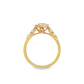 10K Yellow Gold Oval Diamond Engagement Ring Set 0.50 ctw