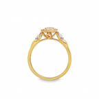 10K Yellow Gold Oval Diamond Engagement Ring Set 0.50 ctw