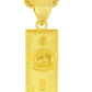 10K Yellow Gold $100 Money Bar Pendant Necklace Set – Symbol of Wealth & Success | Jewelry Palace