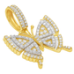 10K Yellow Gold 0.83 ctw Diamond Butterfly Pendant | Baguette & Round Cut | Luxury Nature-Inspired Design | Jewelry Palace