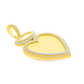 10K Yellow Gold Diamond Heart Memory Pendant with Halo 1.15 ctw
