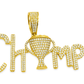 10K Yellow Gold Diamond “CHAMP” Pendant 0.90 ctw
