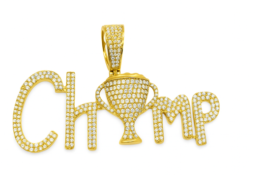 10K Yellow Gold Diamond “CHAMP” Pendant 0.90 ctw