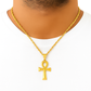 10K Yellow Gold Ankh Cross Pendant Necklace Set – Egyptian Symbol of Life | Jewelry Palace