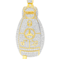 10K Yellow Gold Diamond Mercedes-Benz Key Pendant 1.87 ctw | Luxury Car Charm