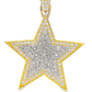 10K Two-Tone Gold 2.10 ctw Diamond Star Pendant | Iced-Out Five Point Star | Jewelry Palace