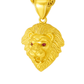 10K Yellow Gold Lion Head Pendant Necklace Set – Fierce & Regal Design | Jewelry Palace